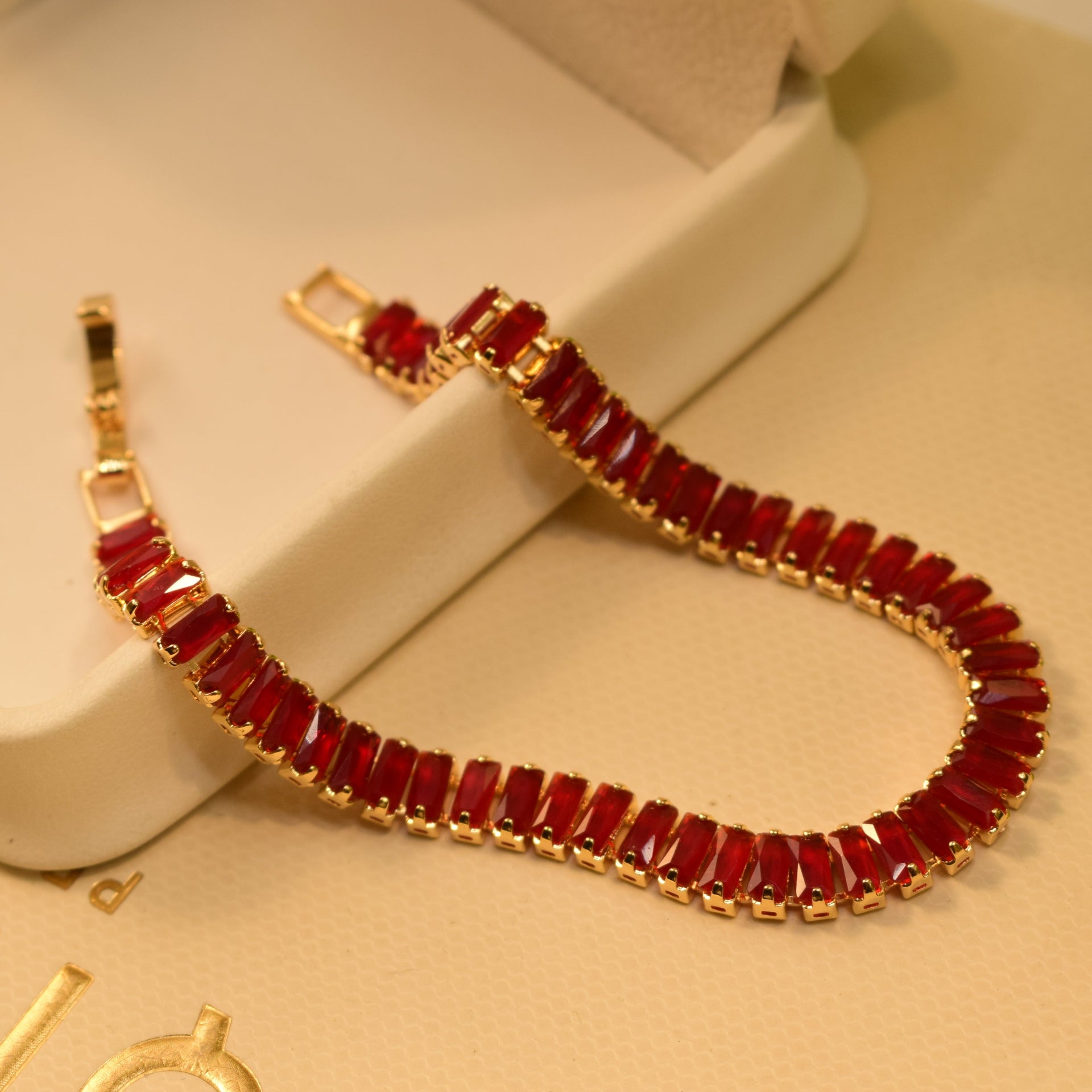 Red Tennis Bracelet