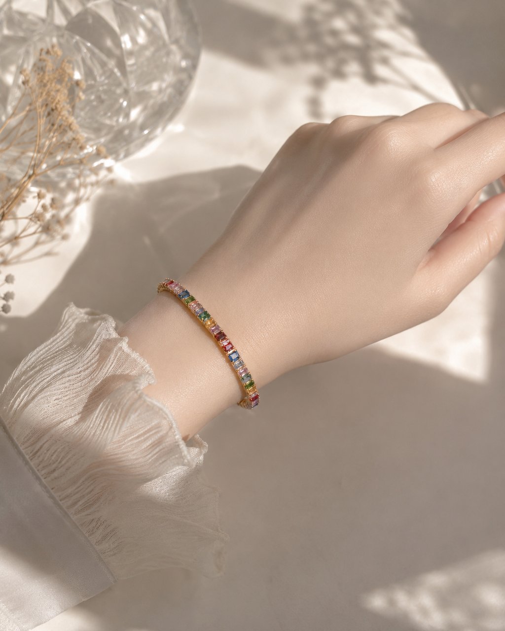 Multi Color Tennis Bracelet