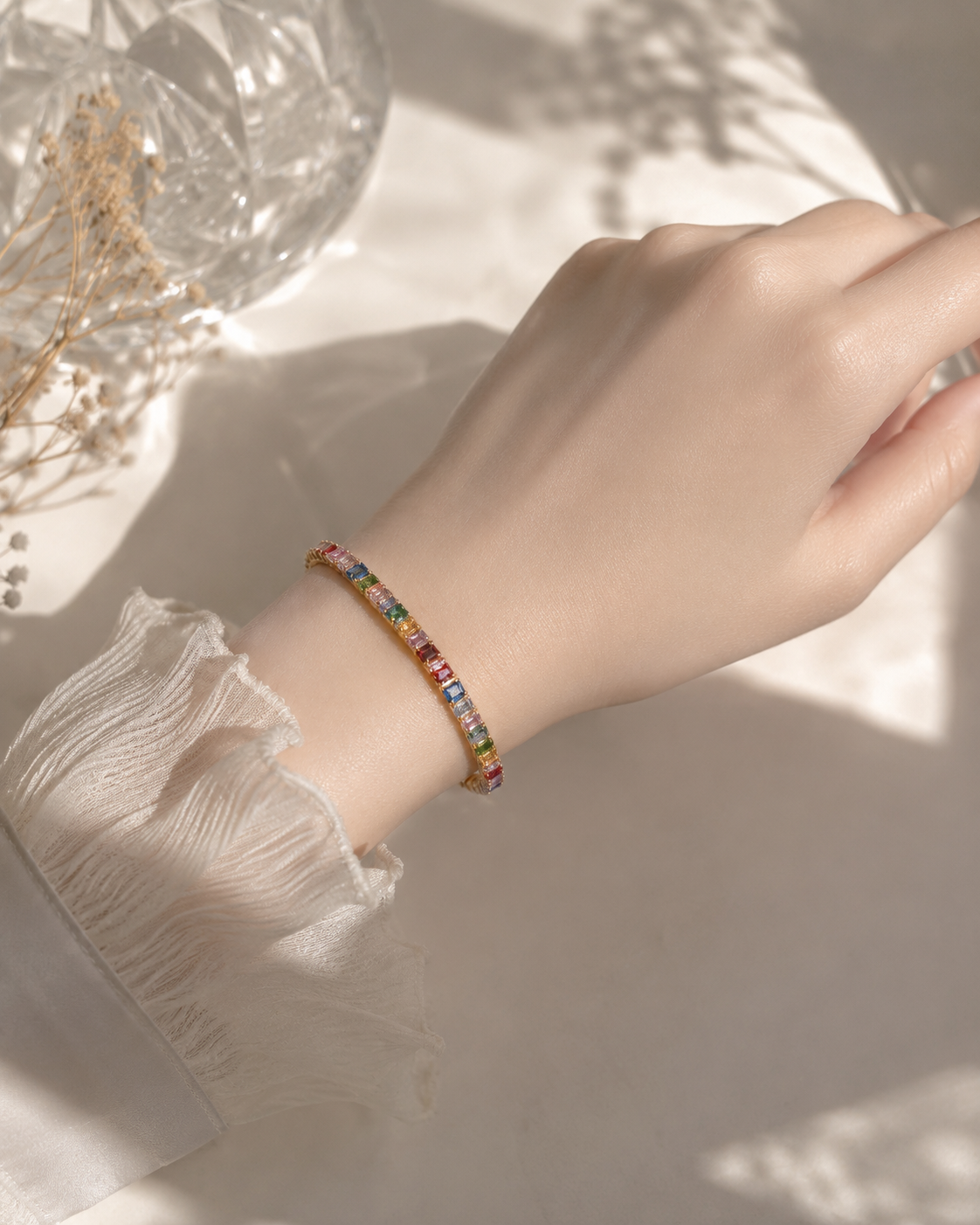 Multi Color Tennis Bracelet
