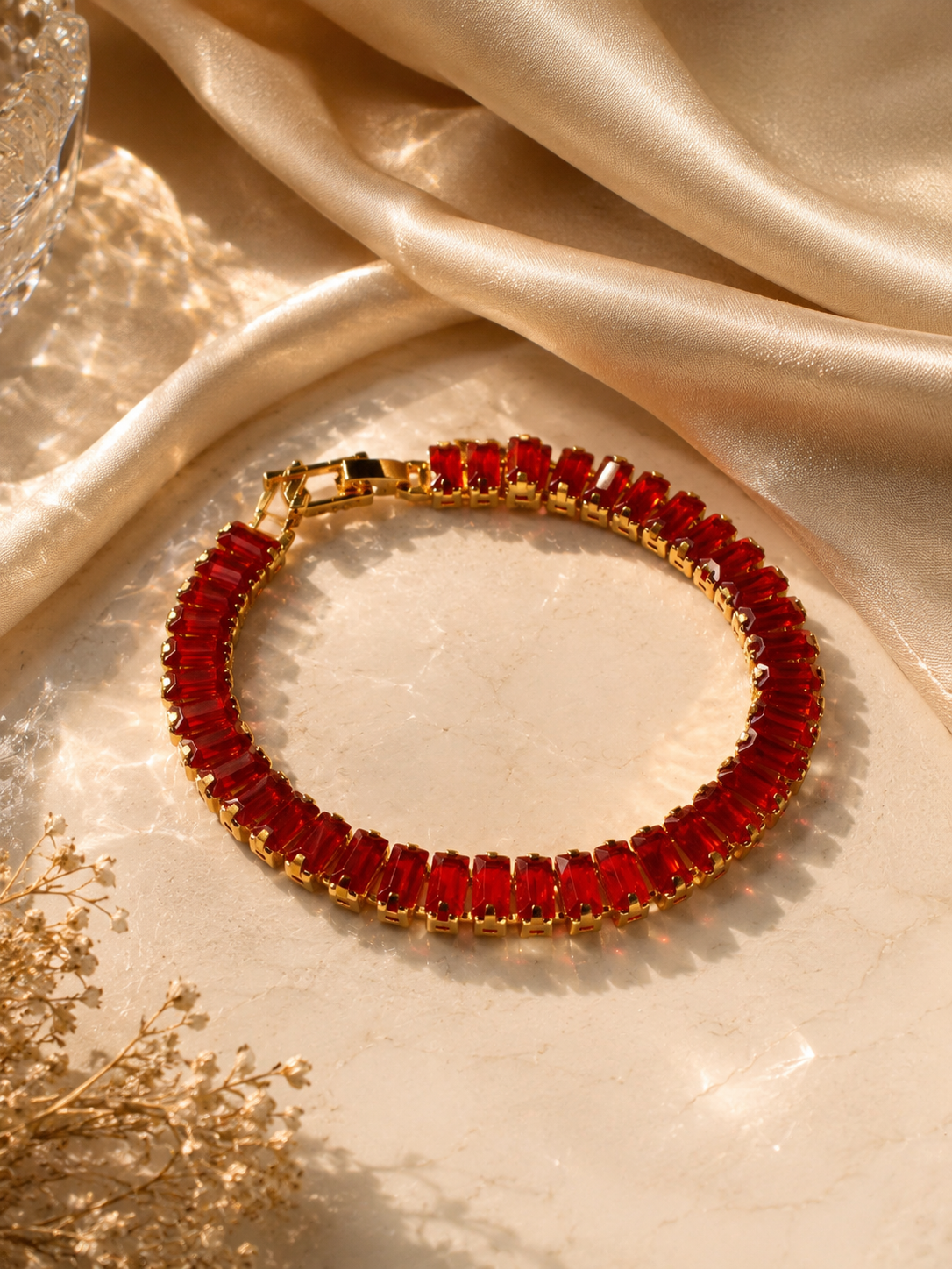Red Tennis Bracelet