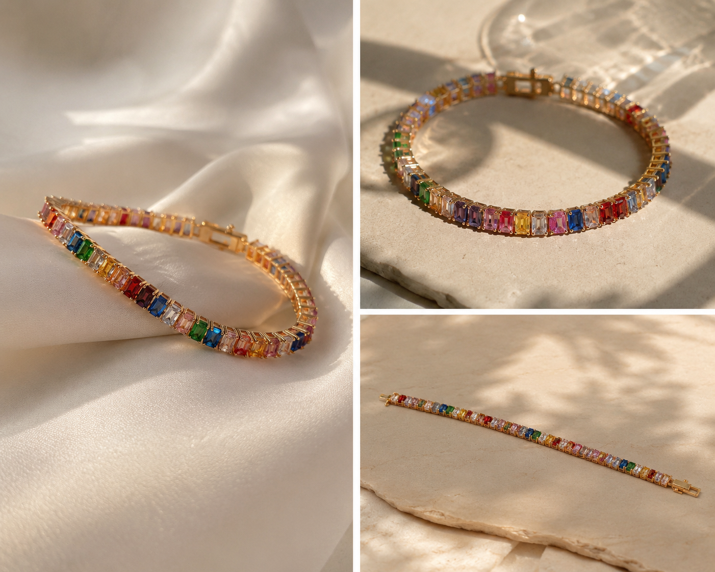 Multi Color Tennis Bracelet